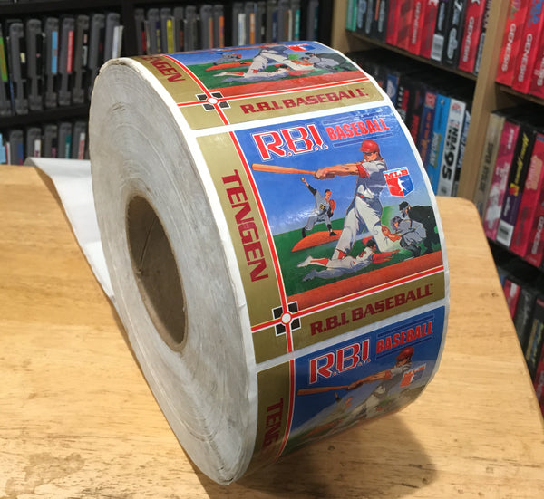Original RBI Baseball NES Cart Label