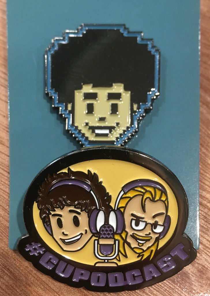 Pixel Pat & #CUPodcast Enamel Pin Combo Set