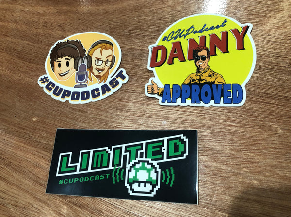 #CUPodcast Vinyl Stickers - Set of Three