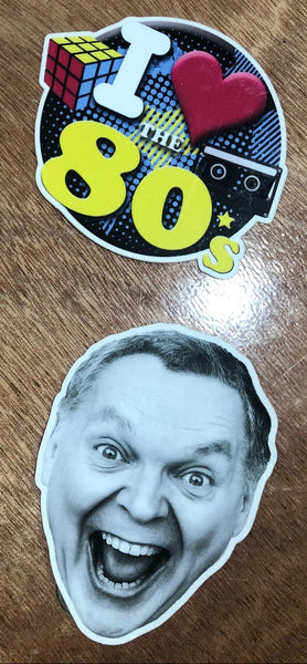 80s Commercial Vinyl Stickers - Set of Six!