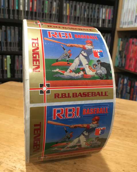 Original RBI Baseball NES Cart Label